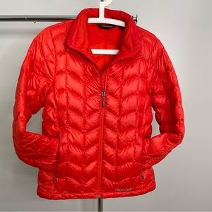Marmot Down Orange Jacket 800 Fill, Sz Medium